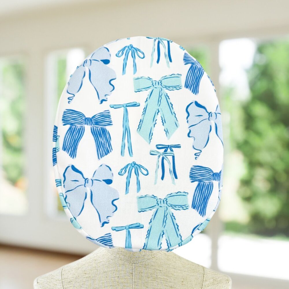 PREMIUM Blue Bows~ Euro Style Scrub Cap, Unisex Nurse Cap, CNA, MD, Tech, Vet.